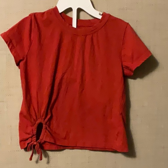 Arizona Jean Company Red Short Sleeve Tee with Side Tie - Picture 1 of 3